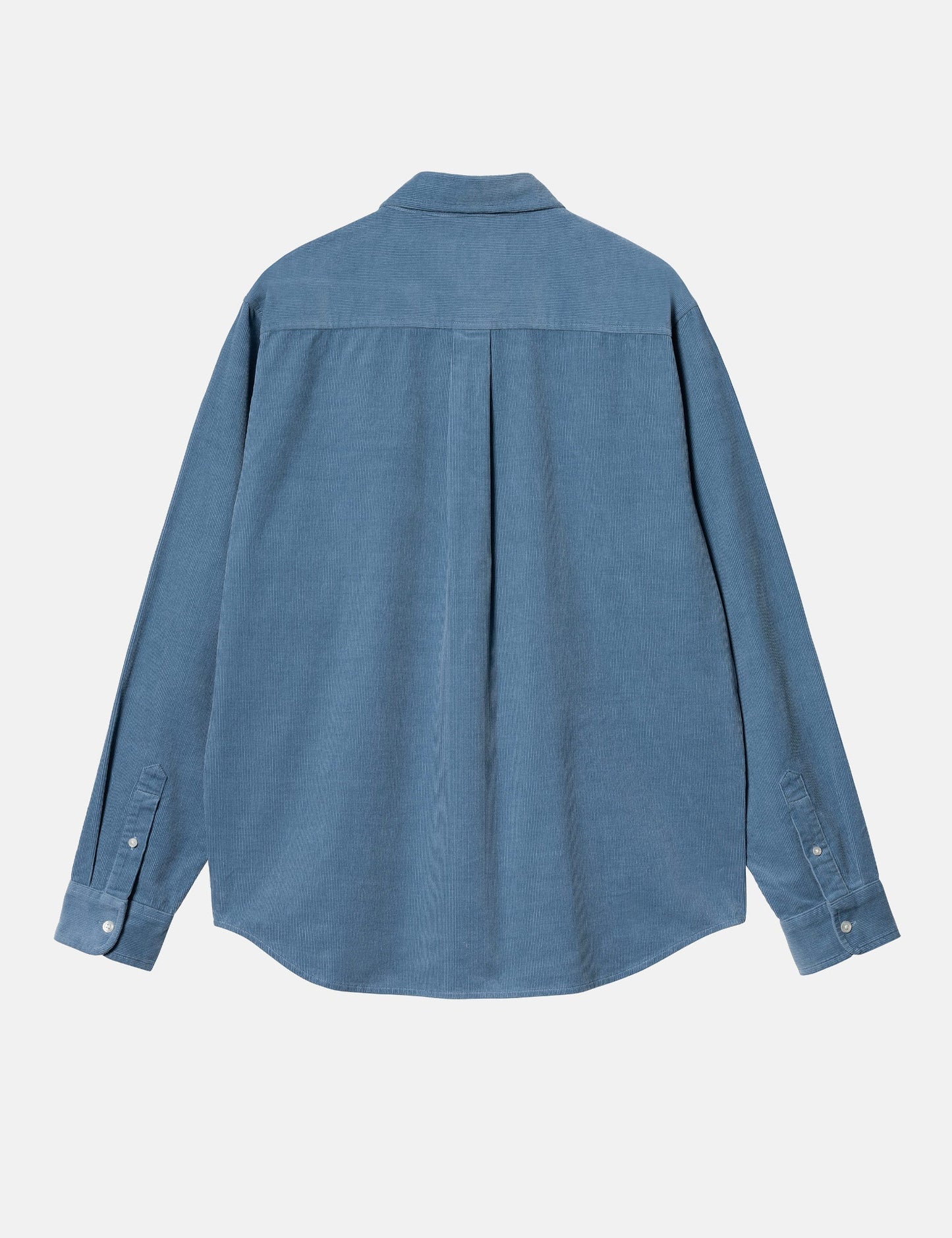 Chemise en velours côtelé Madison (coupe droite) - Bleu Sorrent
