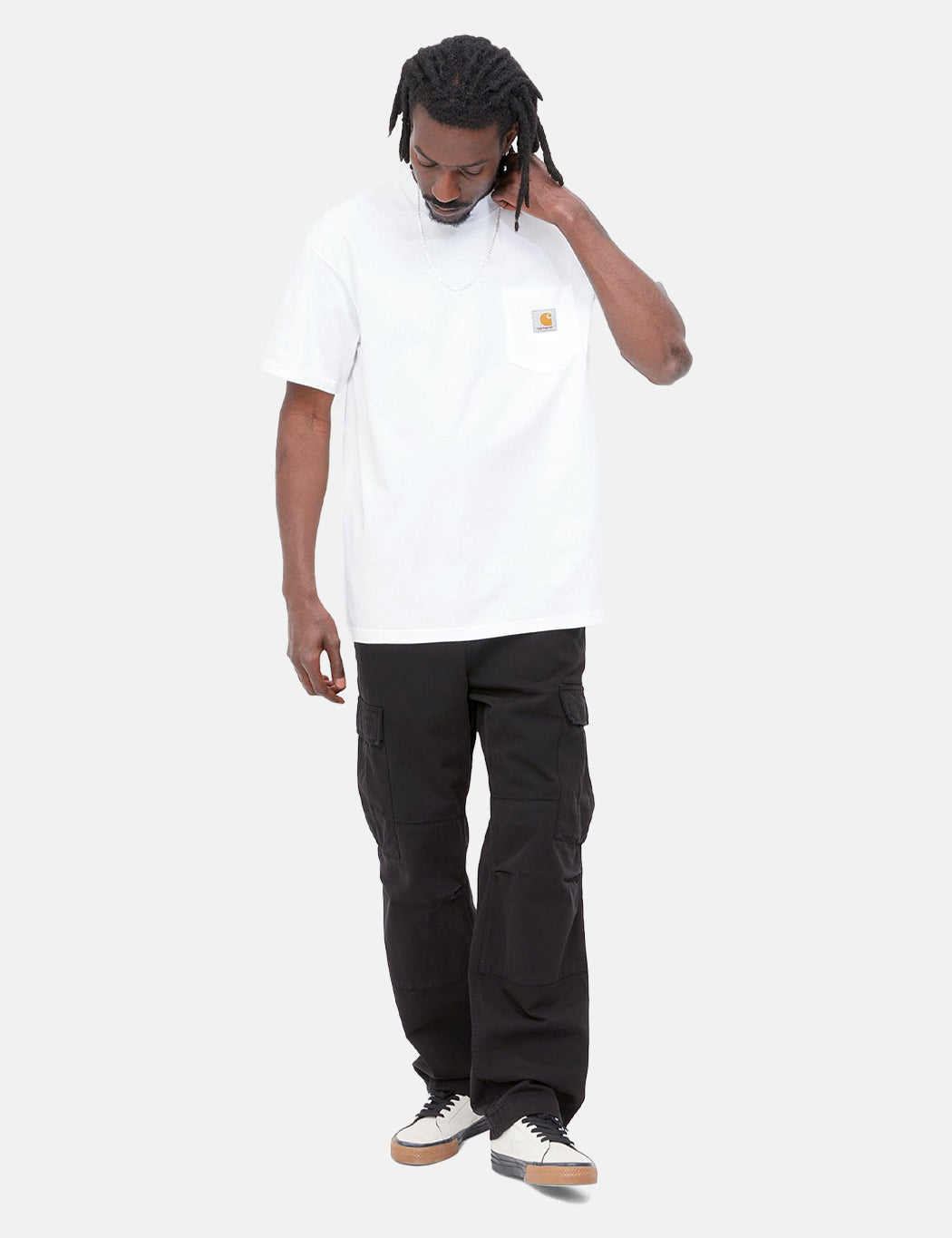 Local Pocket T-Shirt – Weiß/Schwarz
