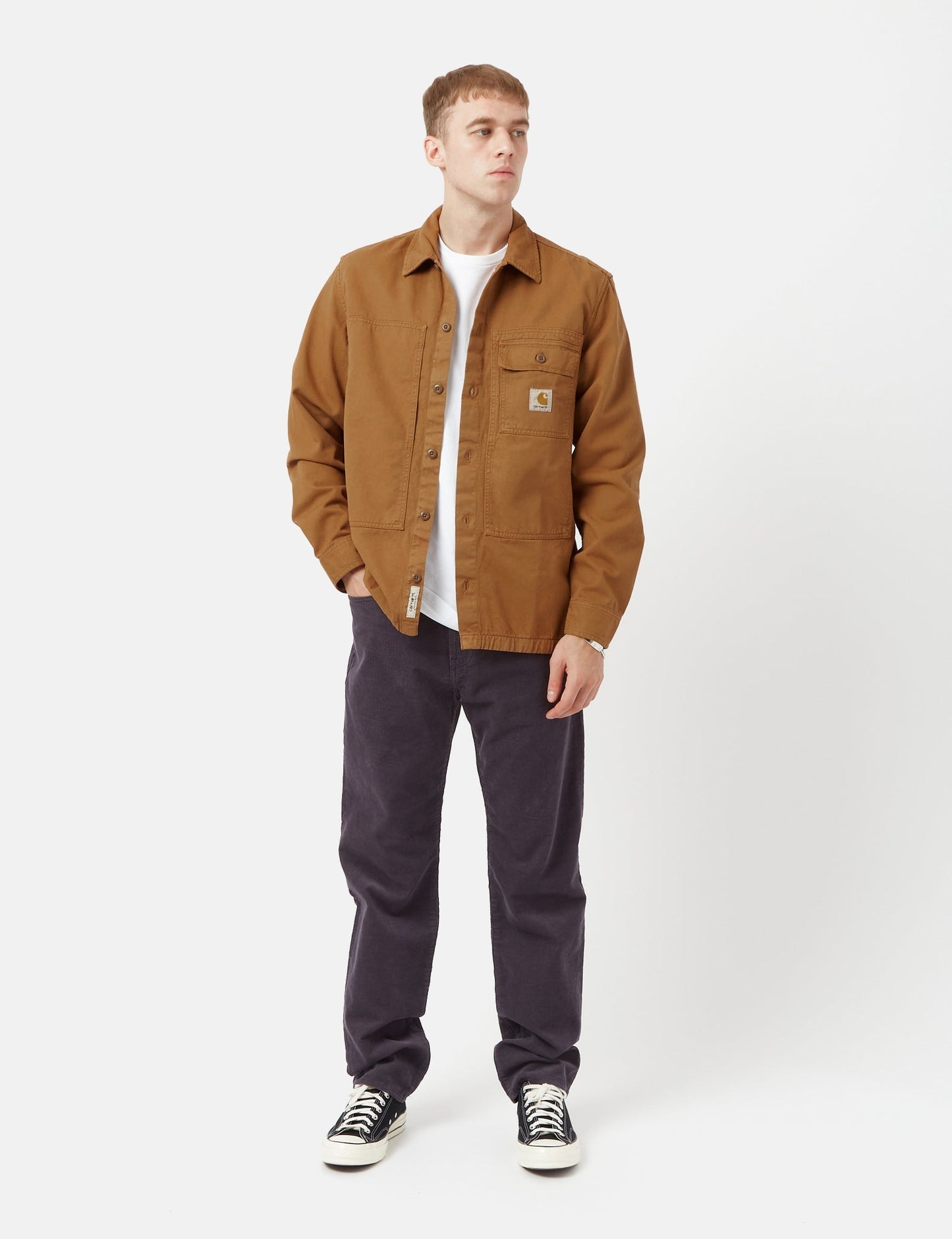 Charter Langarmhemd – Jasper Camel