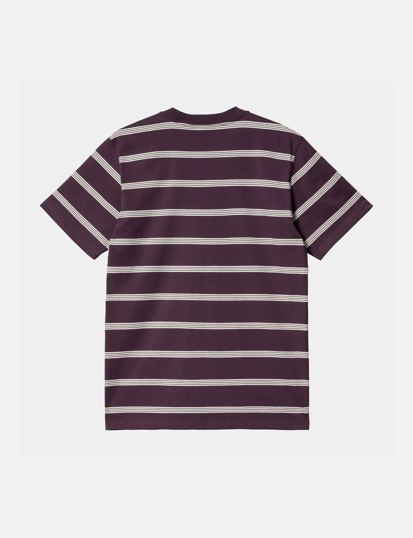 Glover Stripe T-Shirt - Dark Plum Purple/Wax/Wax