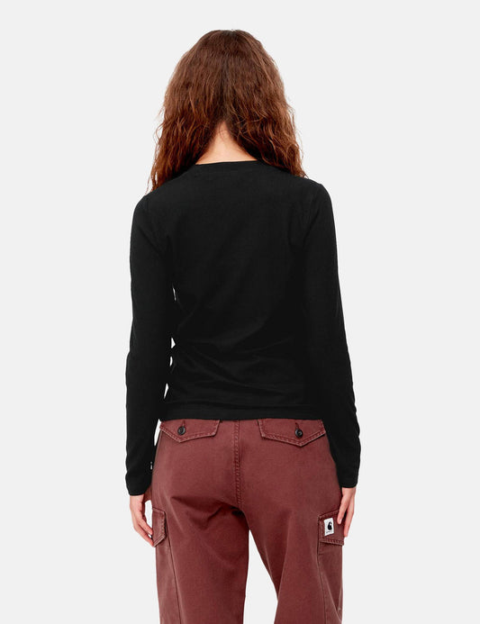 T-shirt à manches longues Seri pour femme - Noir