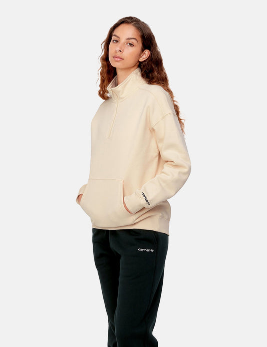Sweat-shirt à col montant Ontario pour femme - Beige Calico/Noir