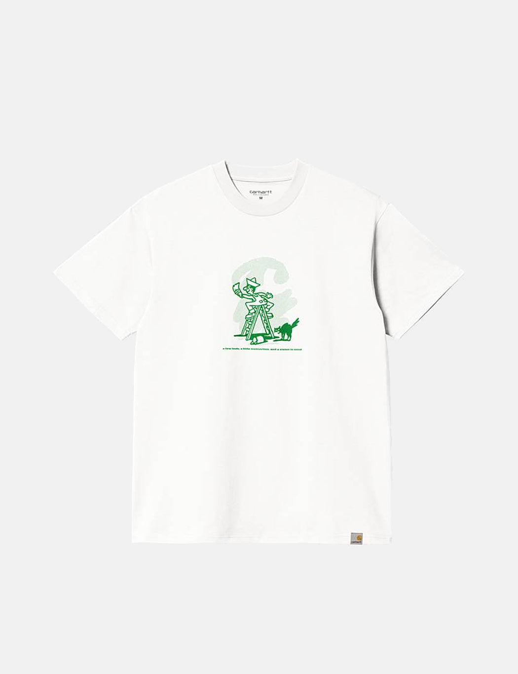 Lucky Painter T-Shirt – Weiß/Bonsaigrün