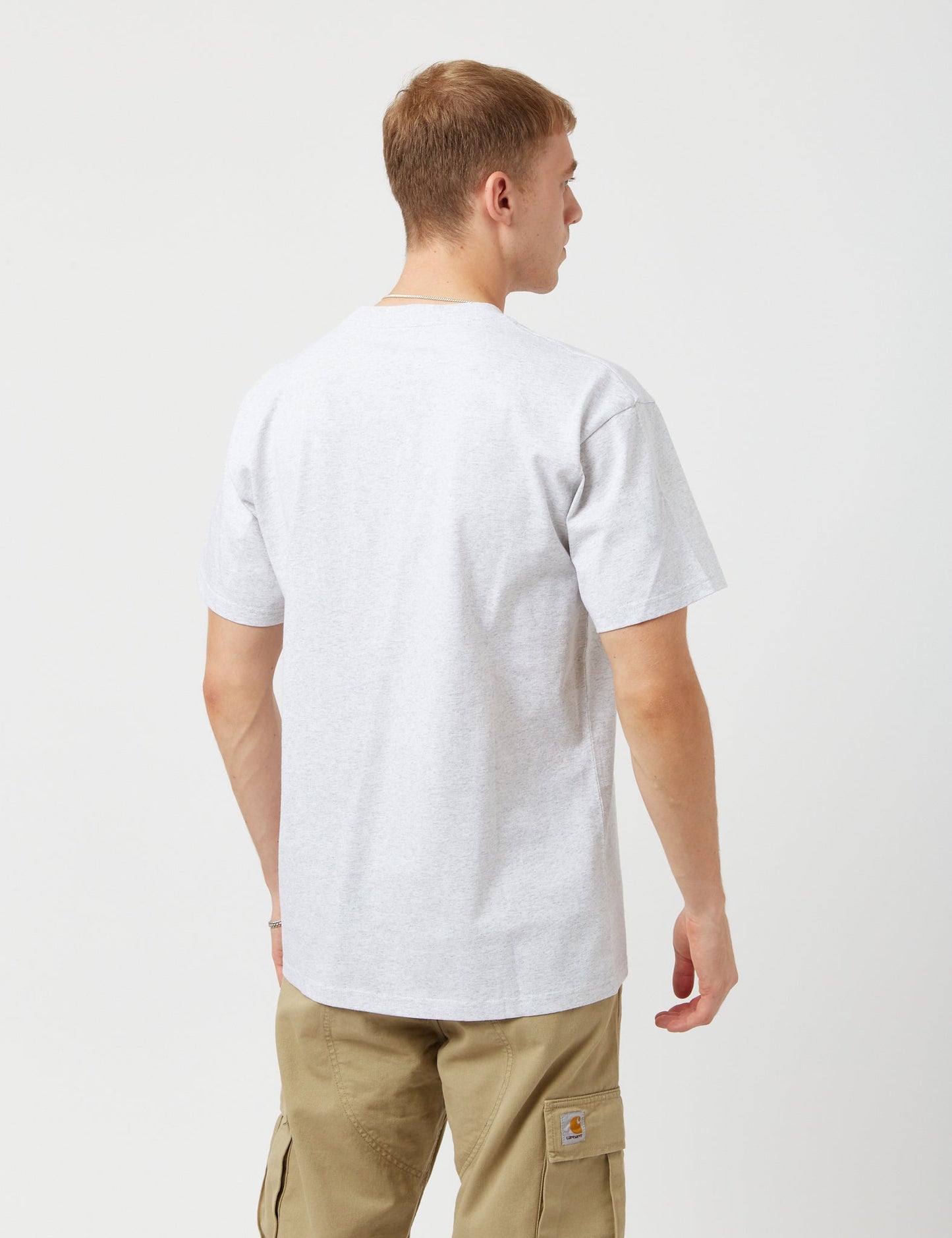 T-shirt Happy Script - Gris cendré chiné