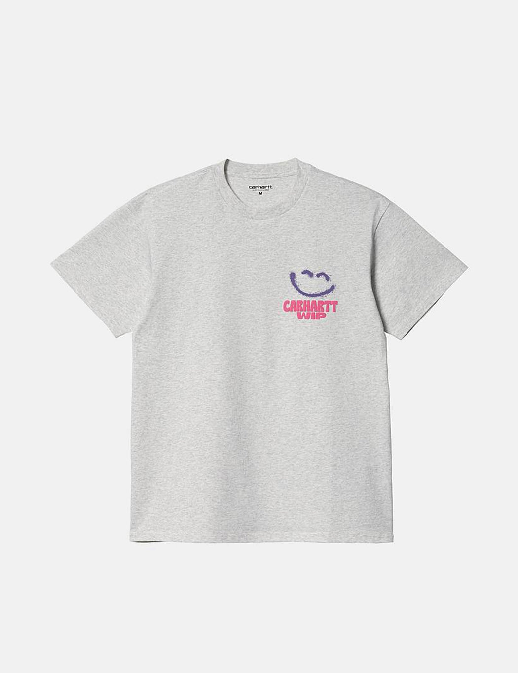 T-shirt Happy Script - Gris cendré chiné