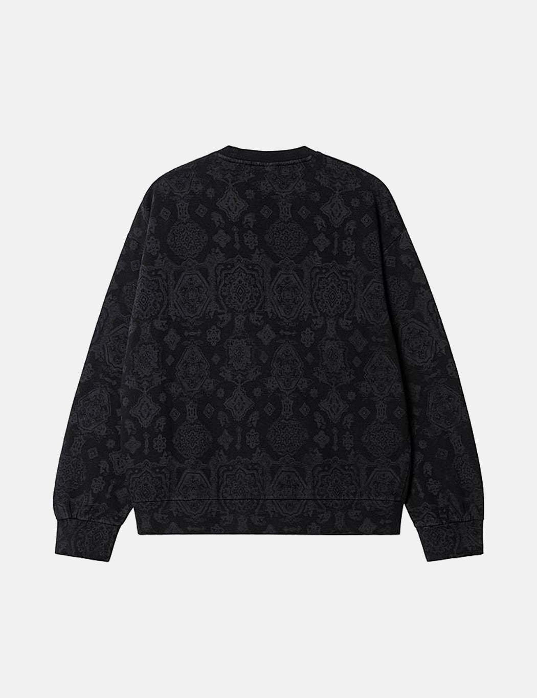 Sweatshirt mit Vers-Aufdruck – Schwarz