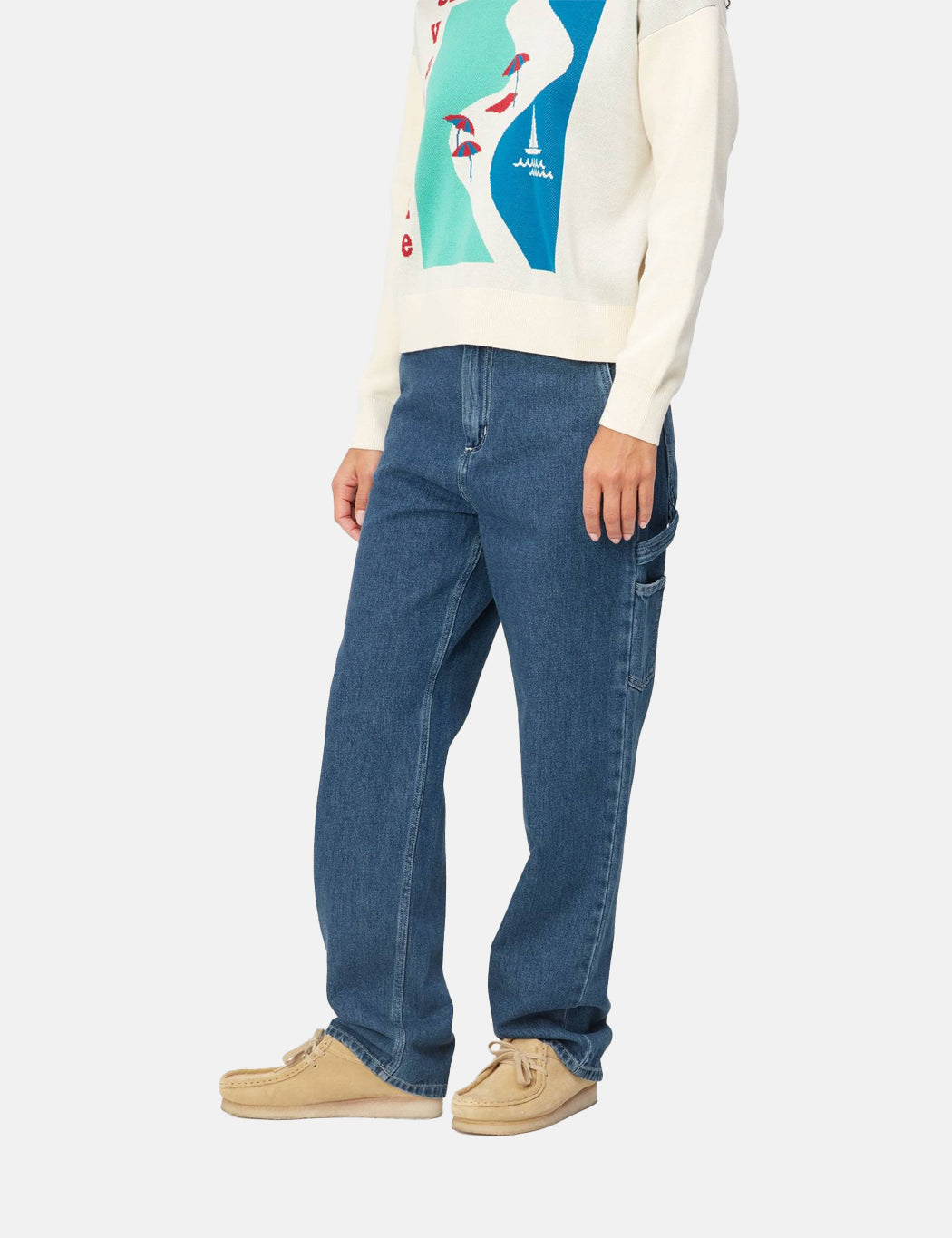 Damen Pierce Hose (Gerade) – Heavy Stone Wash Blue