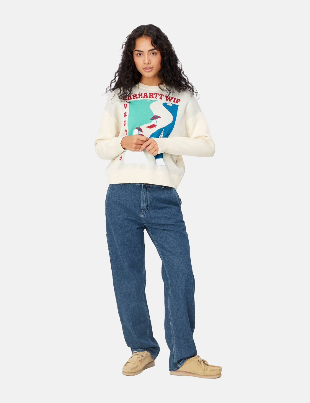 Damen Pierce Hose (Gerade) – Heavy Stone Wash Blue