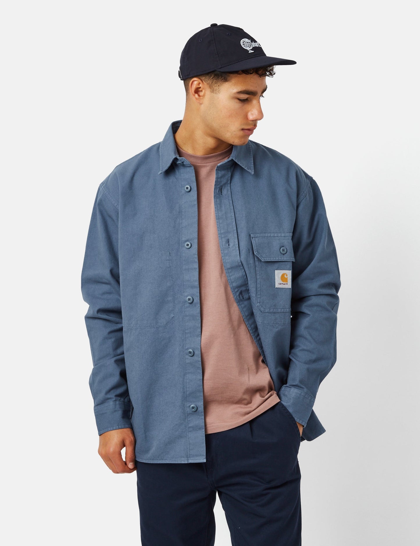 Hemdjacke Reno (Garment Dyed) – Sturmblau