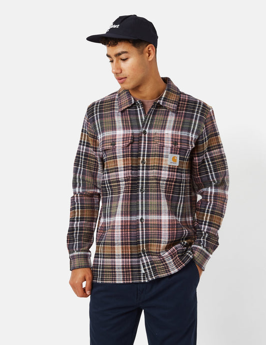 Chemise Valmon (coupe droite) - Valmon à carreaux/Marron Hamilton