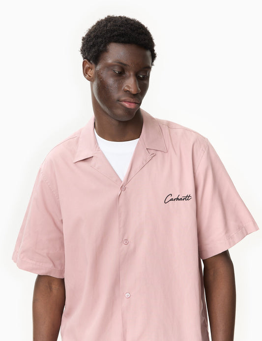 Kurzarmhemd Delray - Glassy Pink/Black