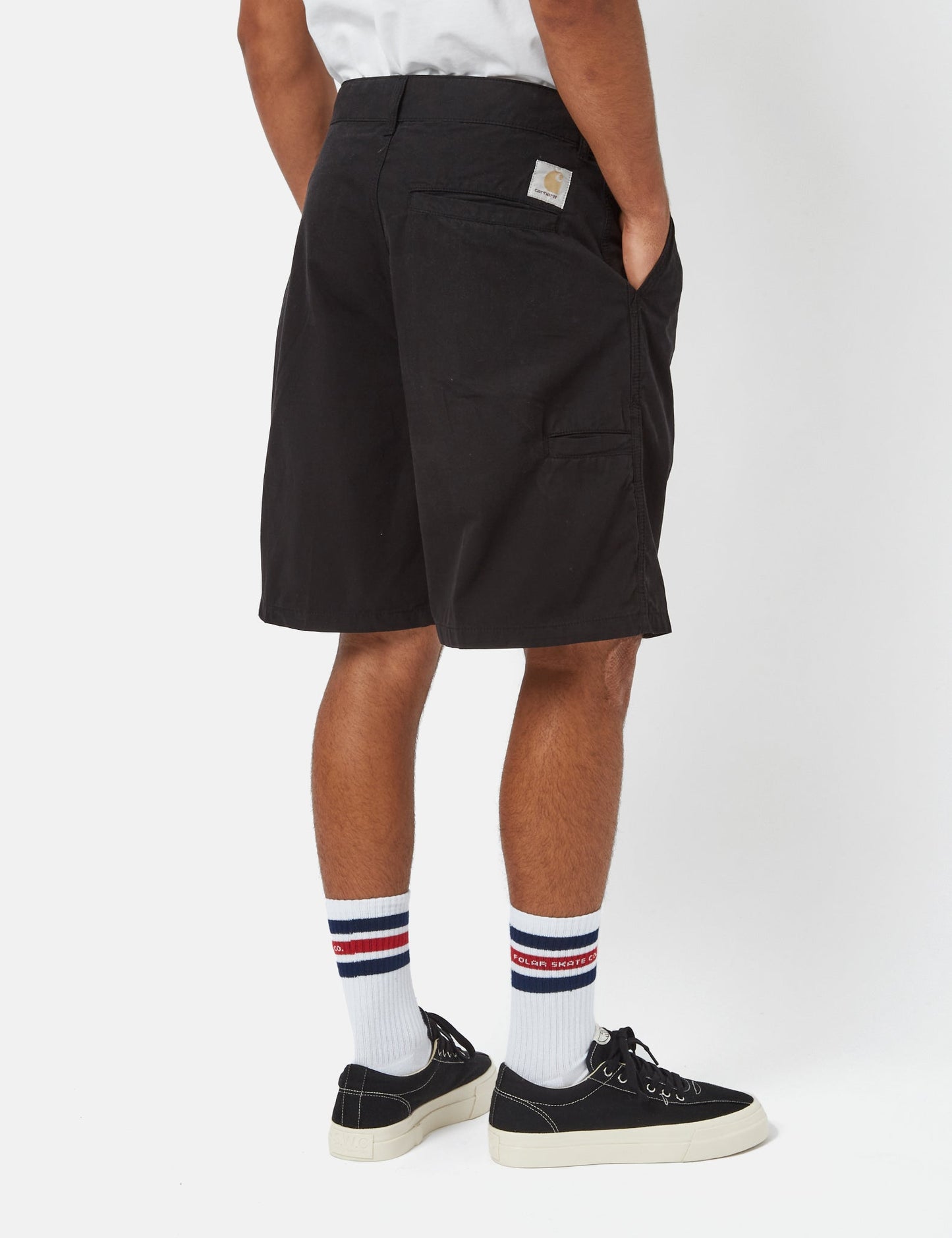 Colston Shorts (locker geschnitten) – Schwarze Stone Washed