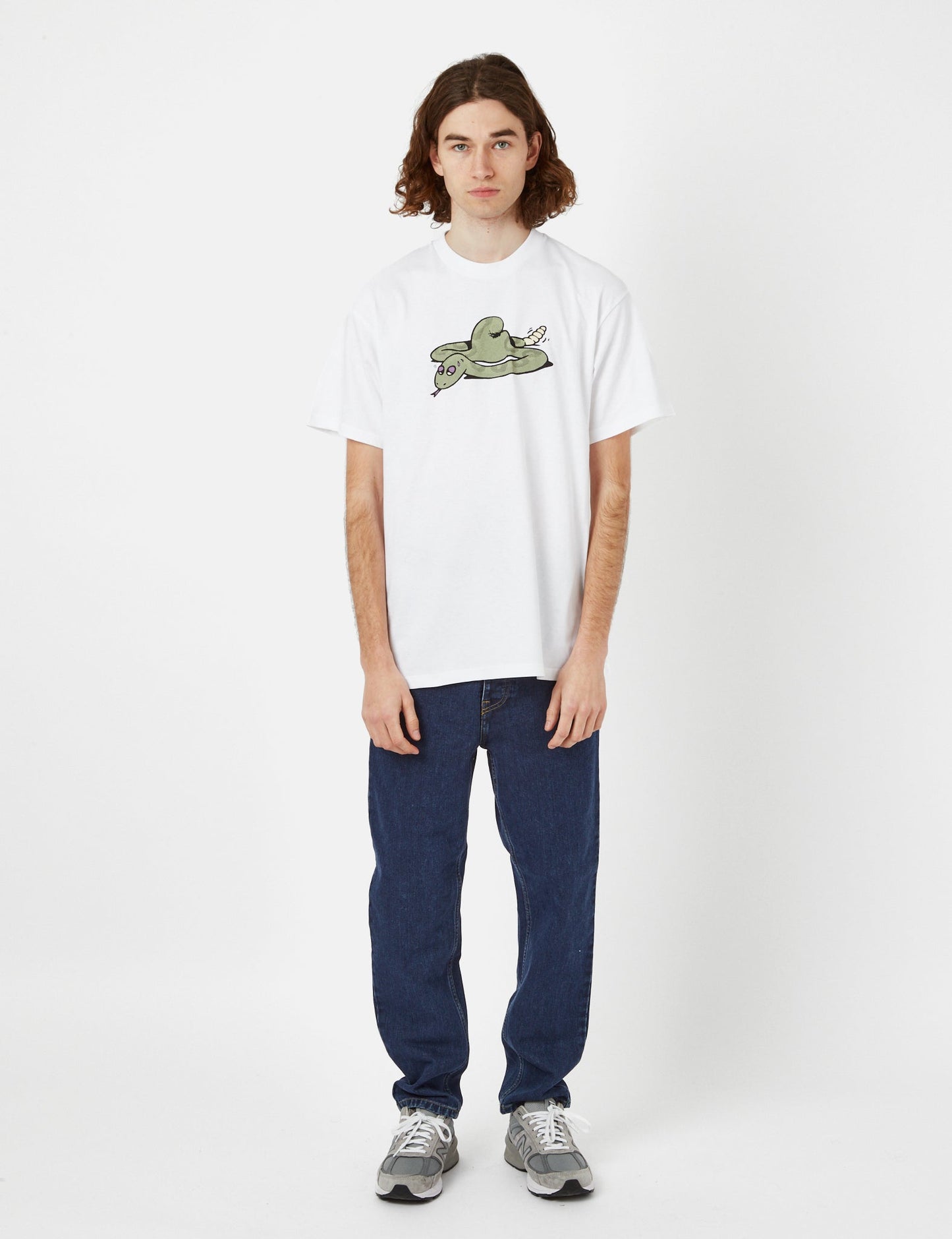 Schlangen-T-Shirt (Bio) – Weiß