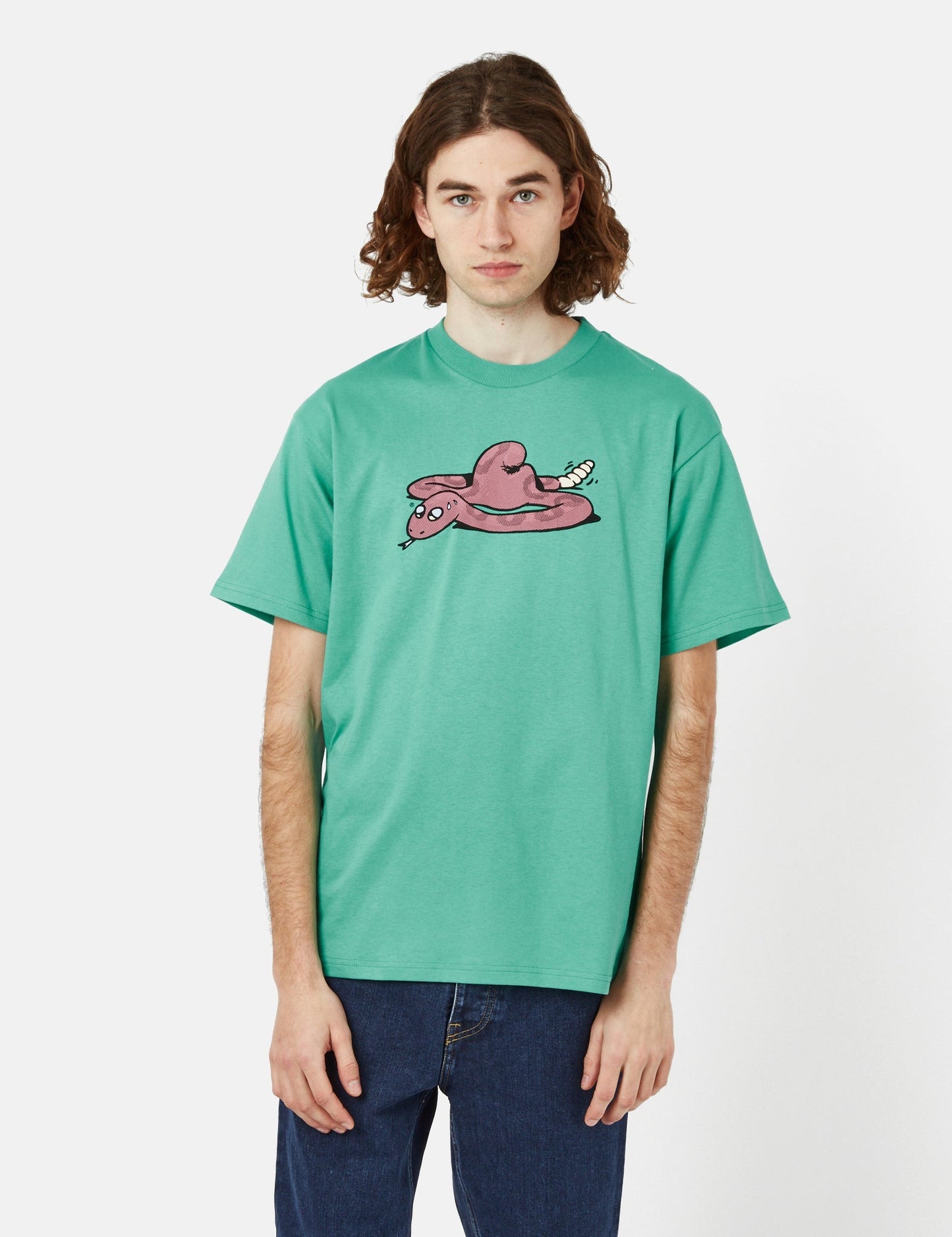 Schlangen-T-Shirt (Bio) – Weiß