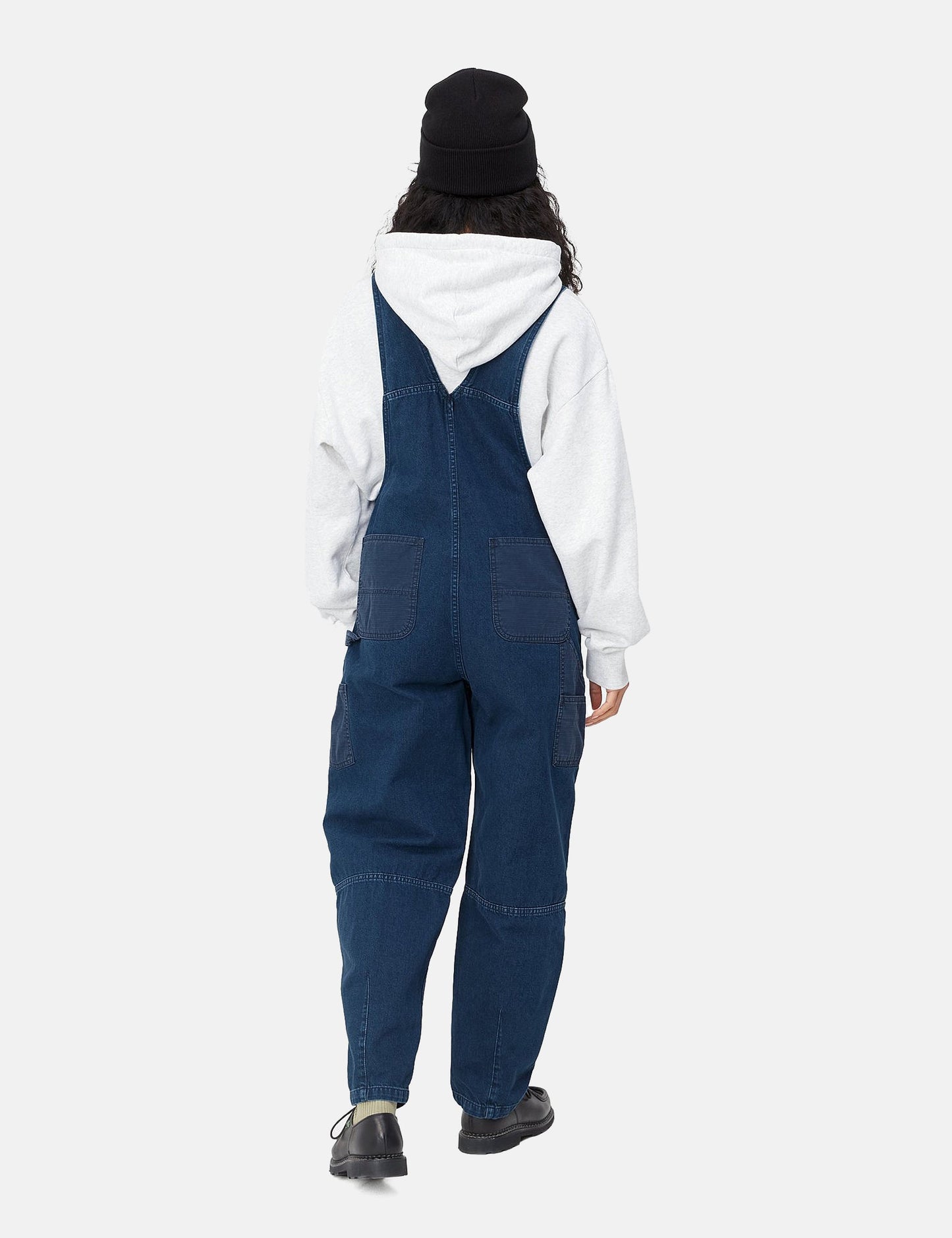 Alma Latzhose aus Denim für Damen (locker geschnitten) – Blue Stone Washed