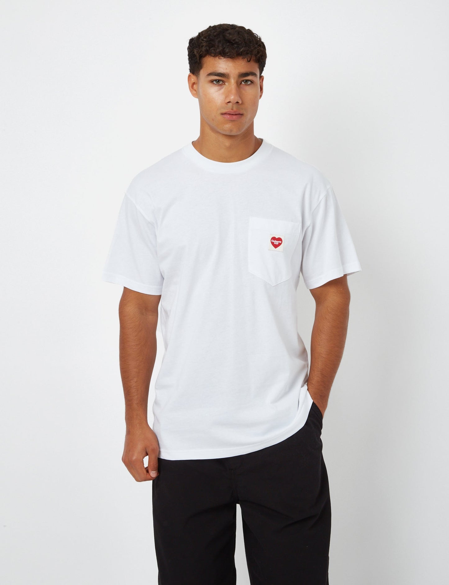 T-Shirt Tasche Herz (locker geschnitten) - Entdeckungsgrün