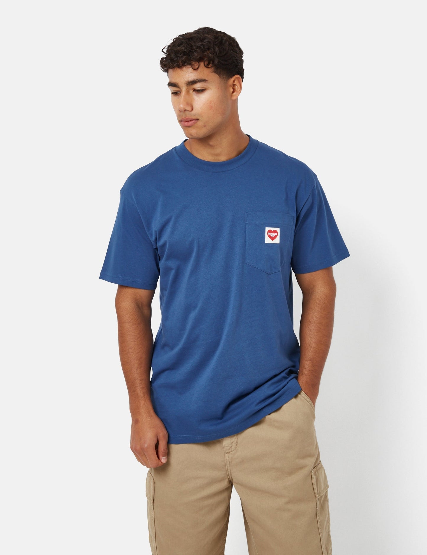 T-Shirt Tasche Herz (locker geschnitten) - Entdeckungsgrün