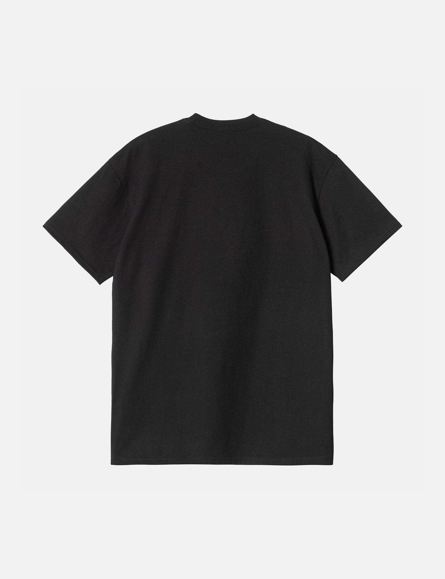 T-Shirt mit Herztasche (locker sitzend) – Schwarz