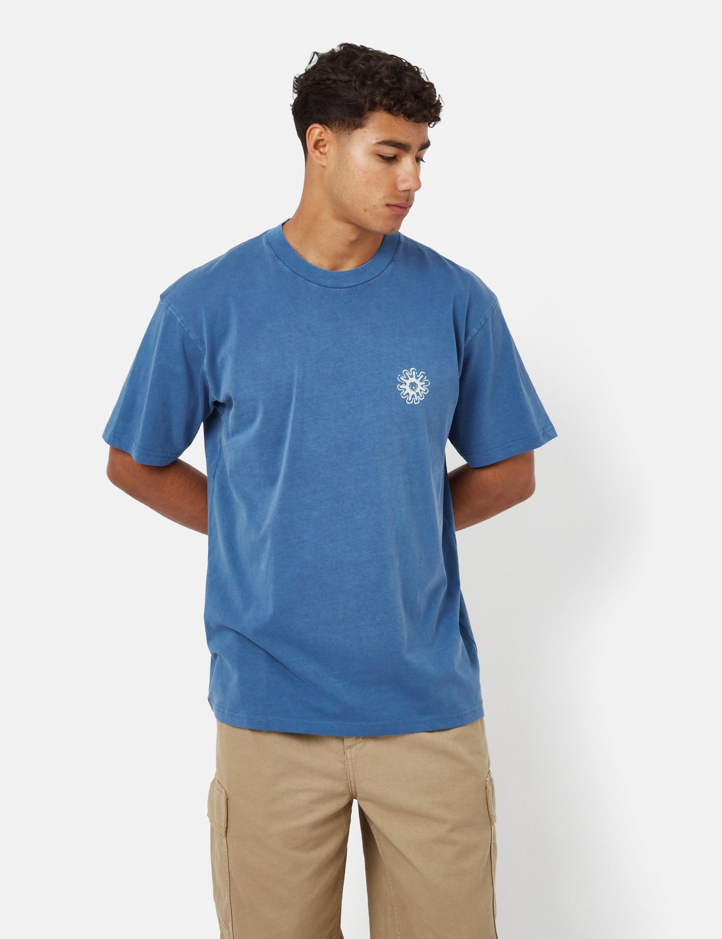 Splash T-Shirt (leger geschnitten) - Stückgefärbtes Liberty Blau