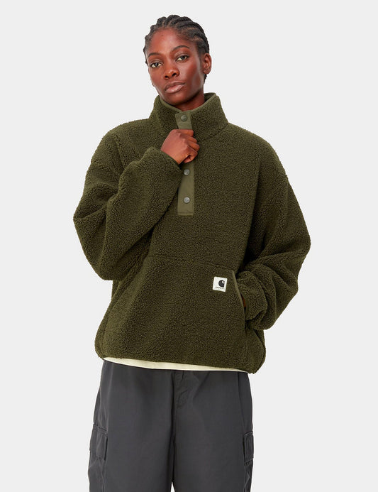 Sous-pull polaire col montant Elliot pour femme - Vert Cyprès