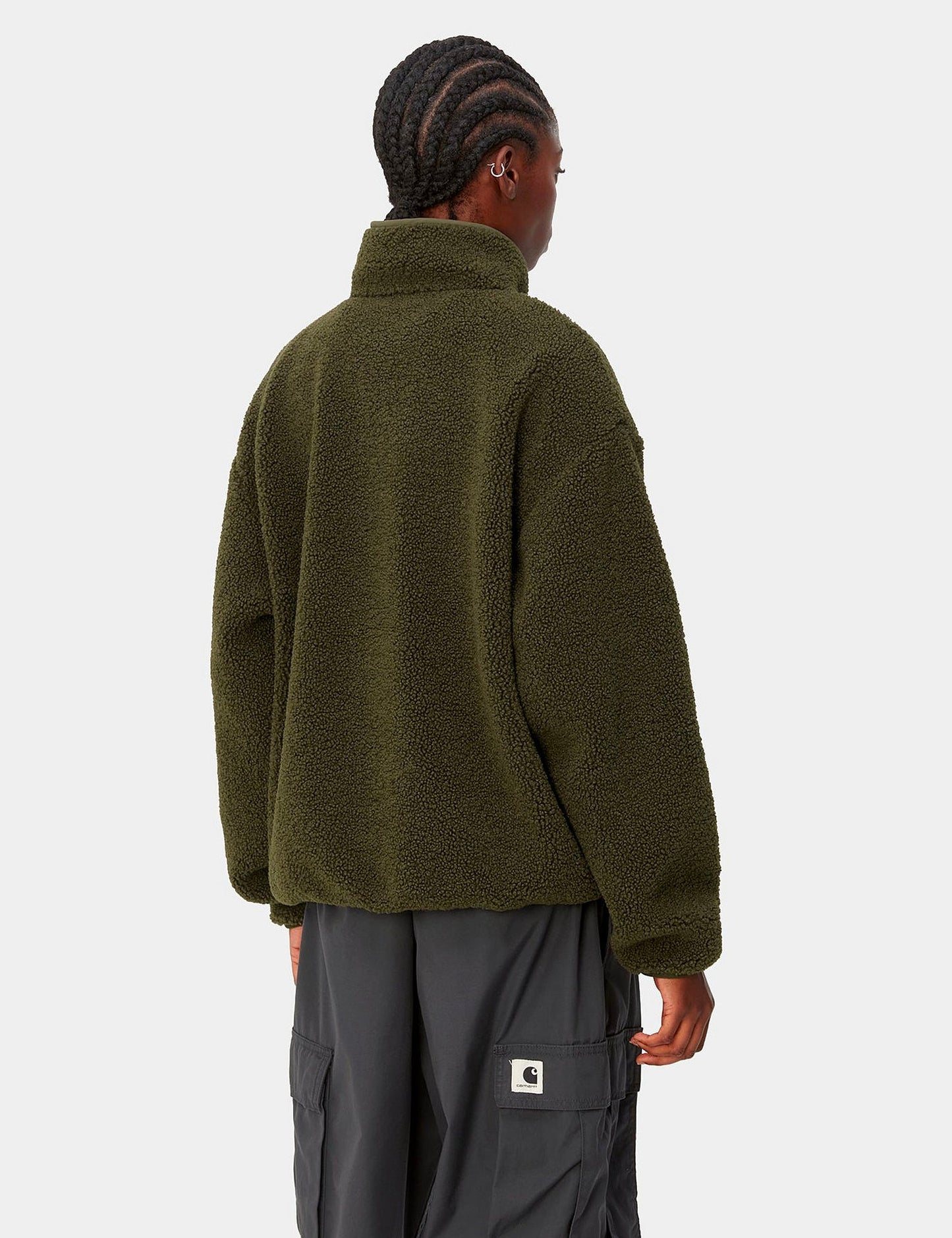 Sous-pull polaire col montant Elliot pour femme - Vert Cyprès