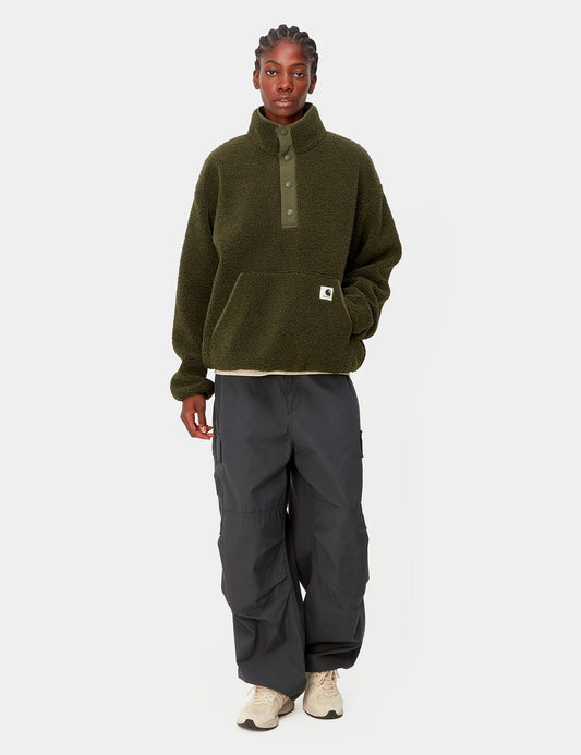 Sous-pull polaire col montant Elliot pour femme - Vert Cyprès
