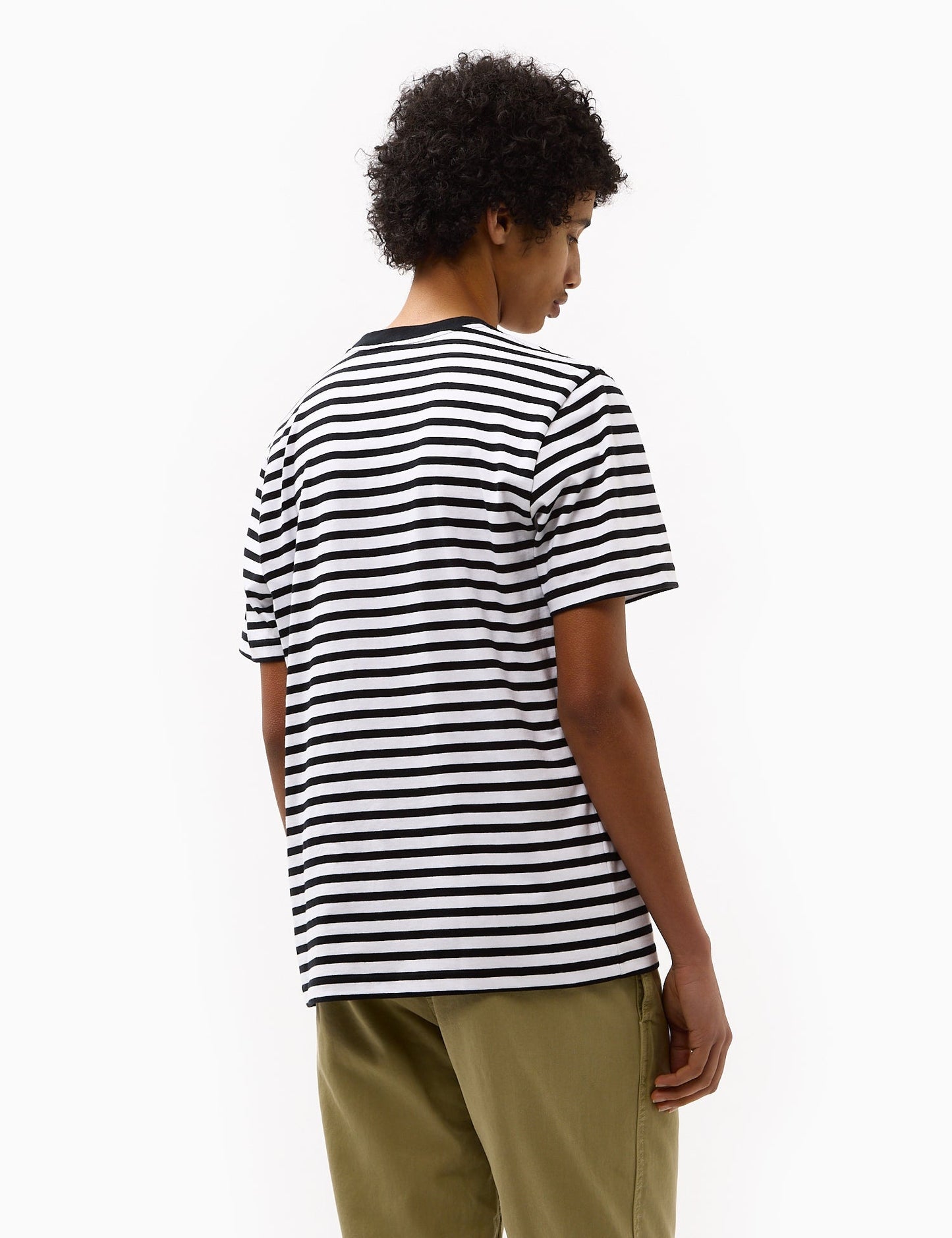 Seidler Streifen-T-Shirt mit Tasche – Schwarz/Weiß