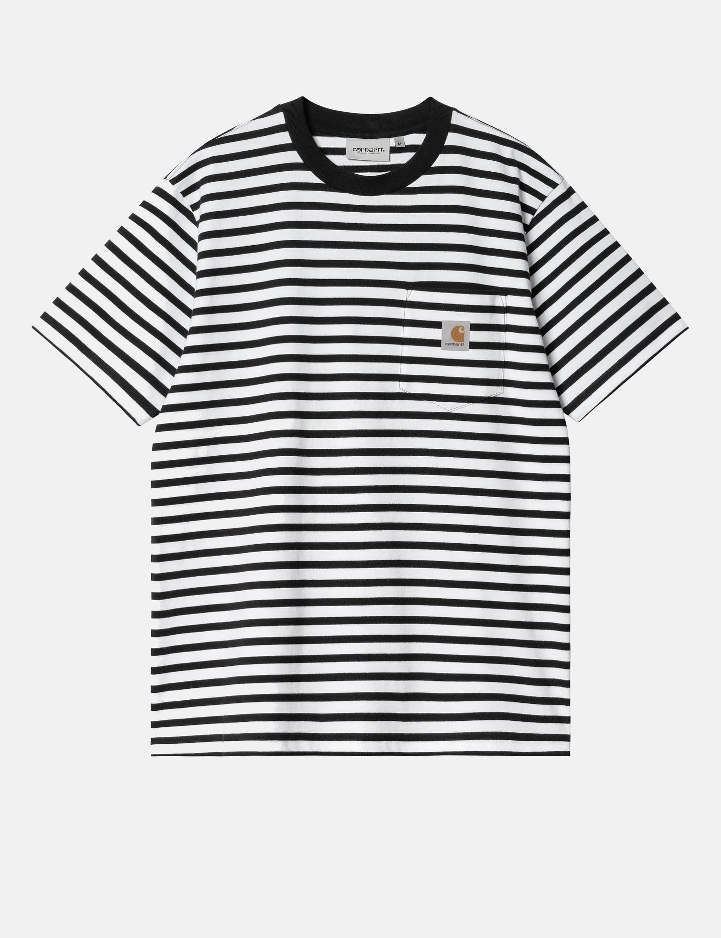 Seidler Streifen-T-Shirt mit Tasche – Schwarz/Weiß