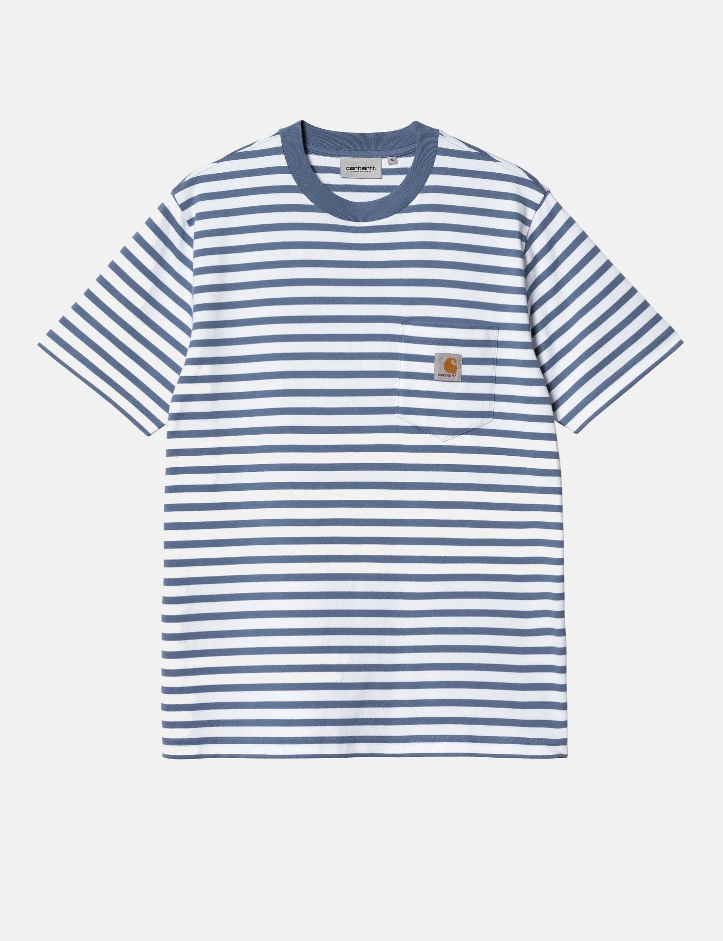 Seidler Streifen-T-Shirt mit Brusttasche – Sorrent-Blau