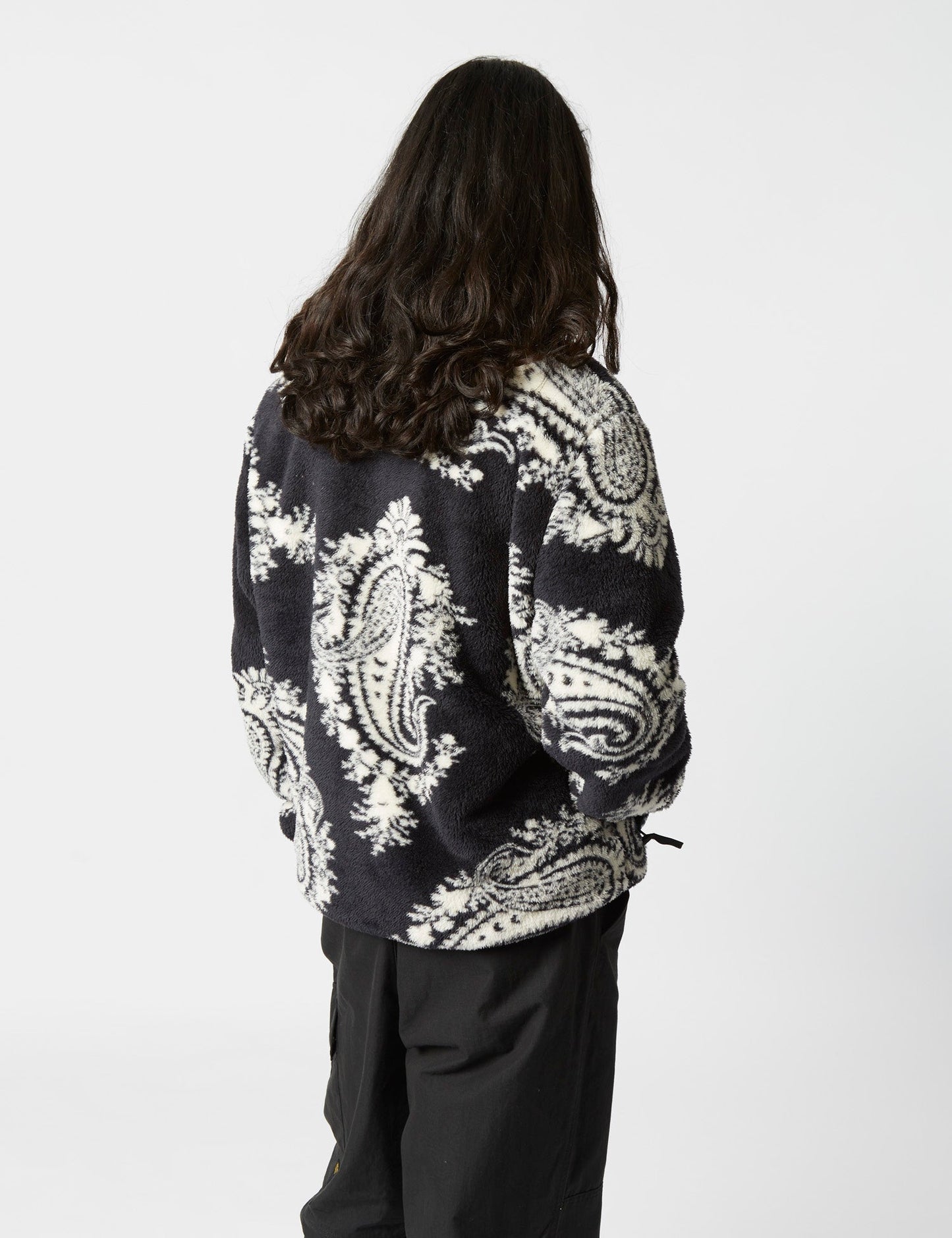 Veste polaire Jebson (grand imprimé Paisley) - Noir/Bleu foncé Squid