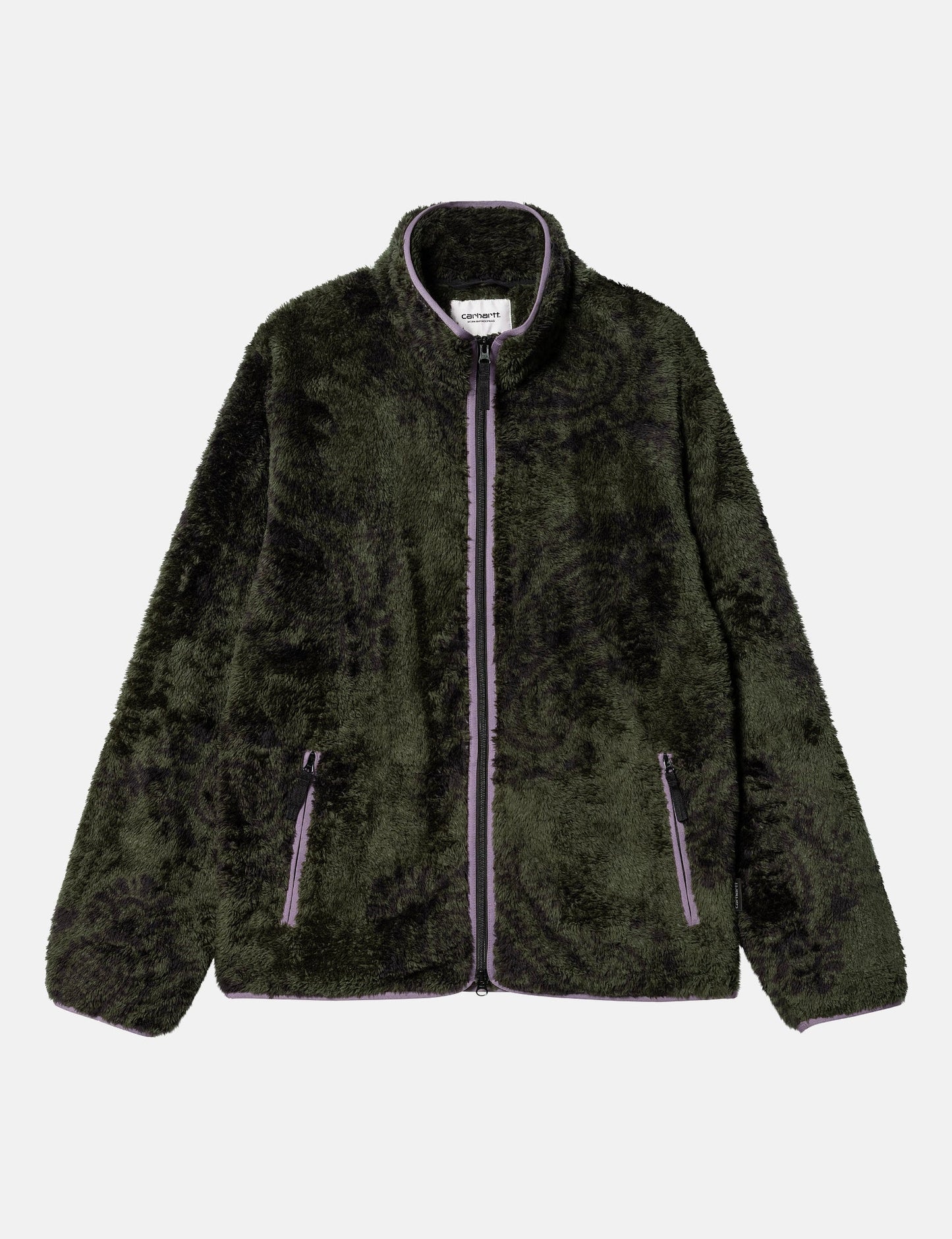 Veste de survêtement Jebson (grand motif cachemire) - Vert végétal/Violet vitreux