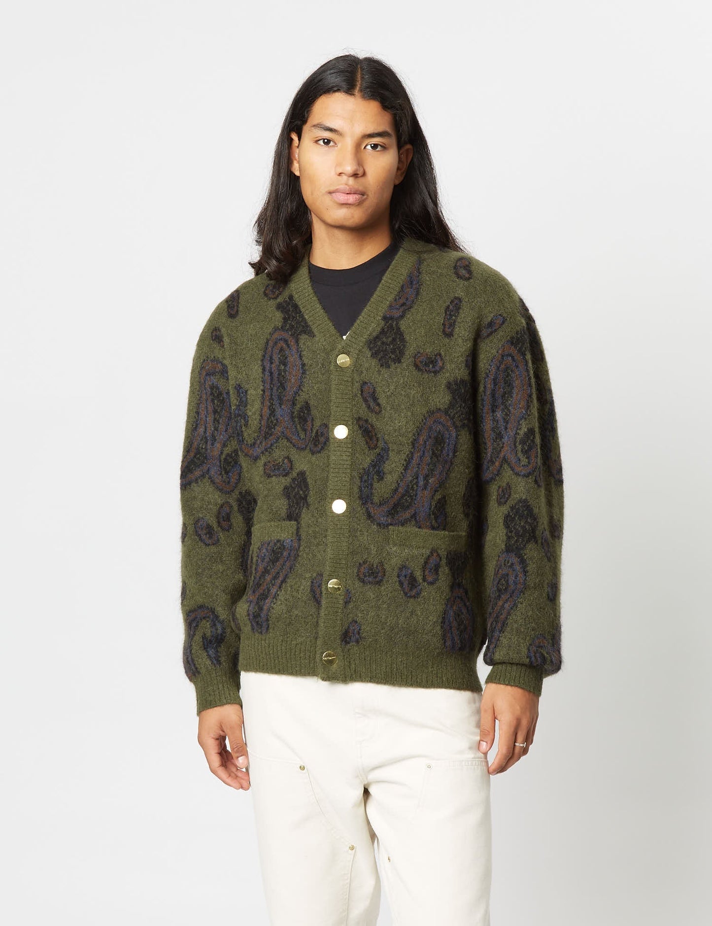 Gilet Medford (Jacquard Cachemire) - Vert Végétal