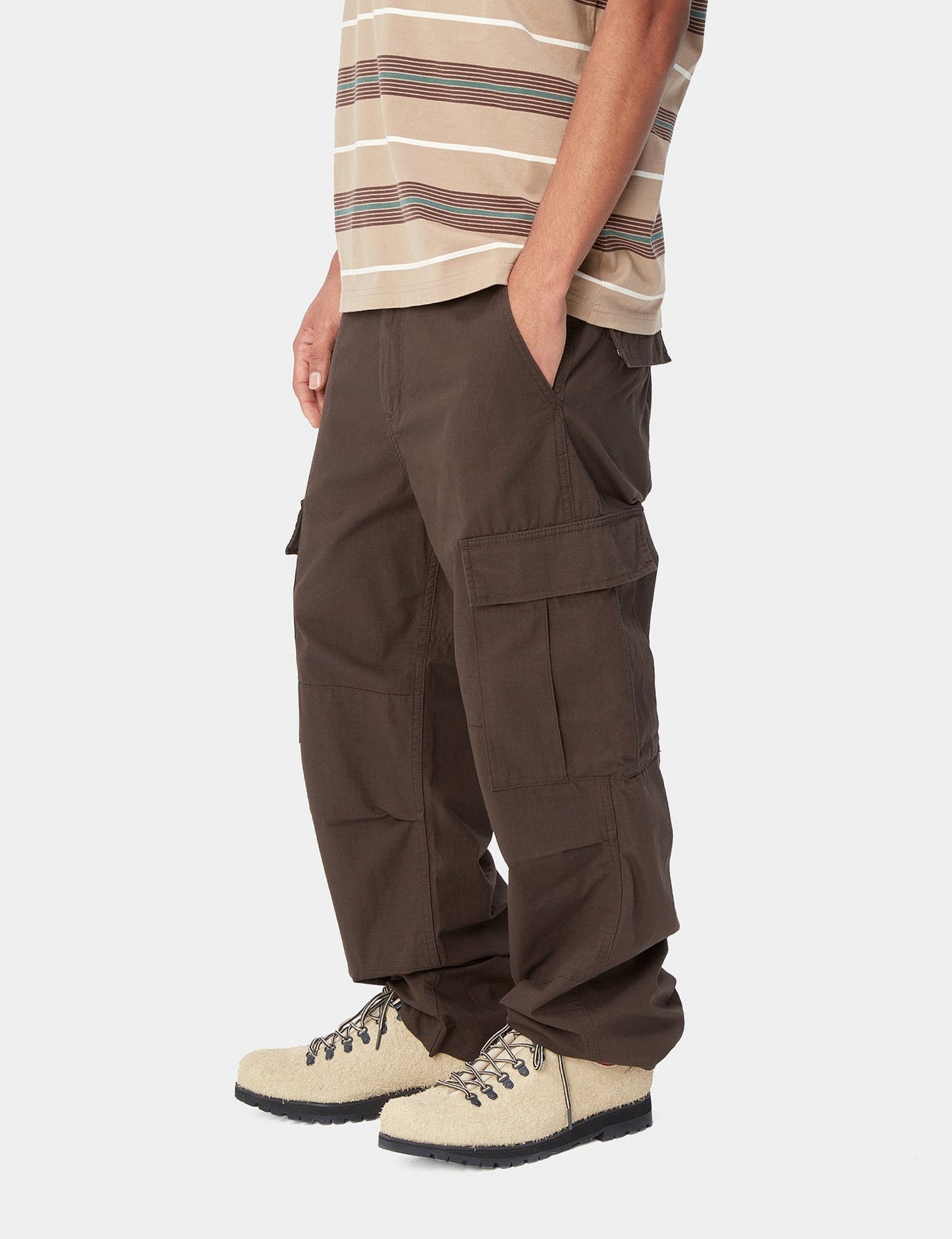 Pantalon Cargo Régulier (Ripstop) - Brun Tabac