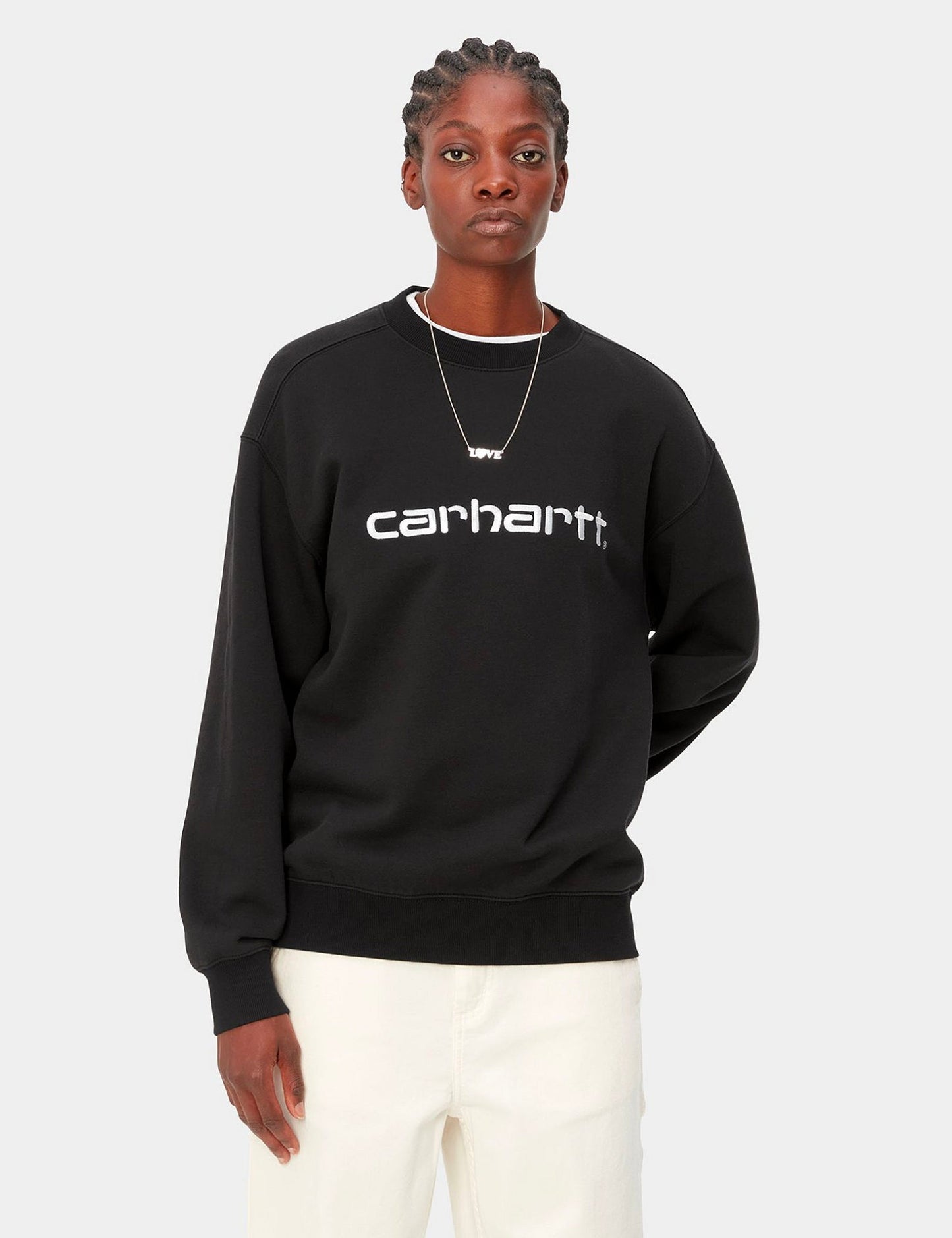 Damen-Sweatshirt – Glassy Purple/Discovery Green