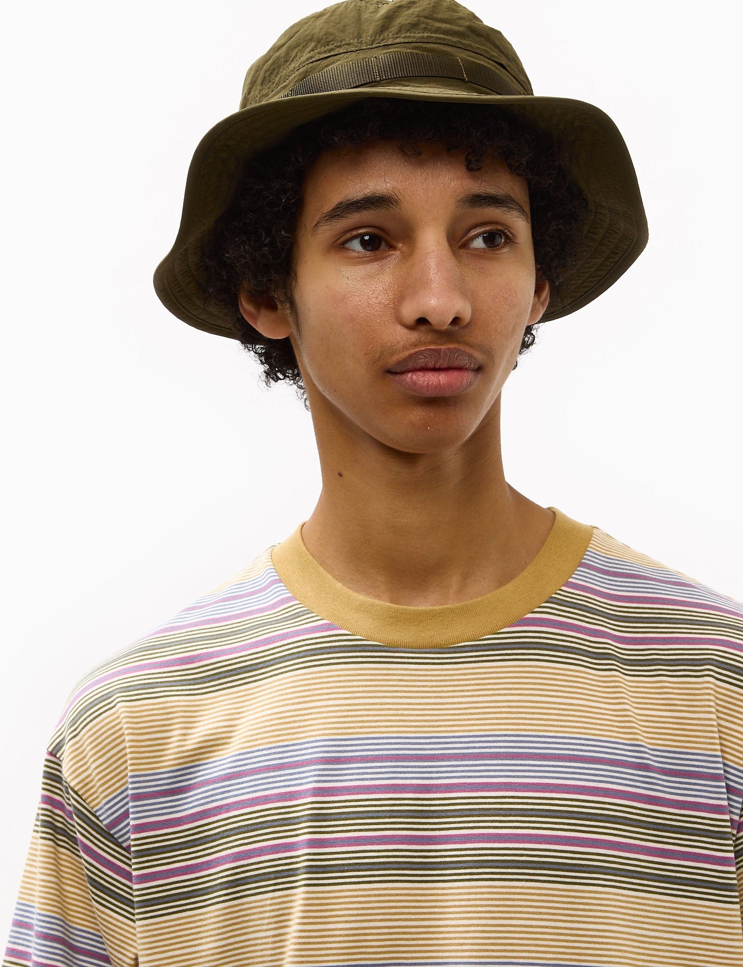 T-shirt Coby à rayures (ample) - Marron Bourbon
