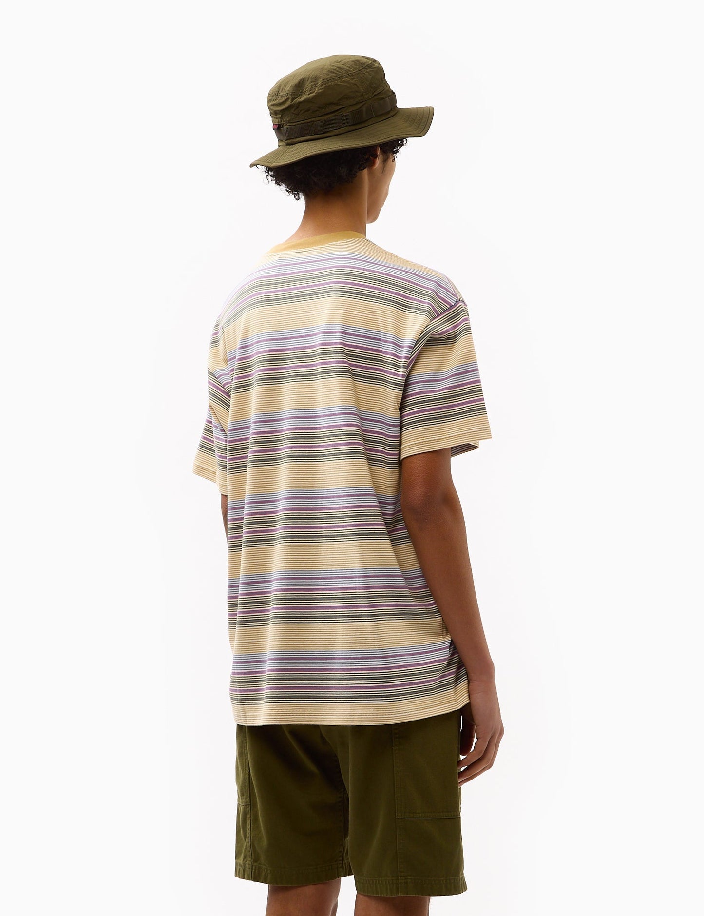 T-shirt Coby à rayures (ample) - Marron Bourbon