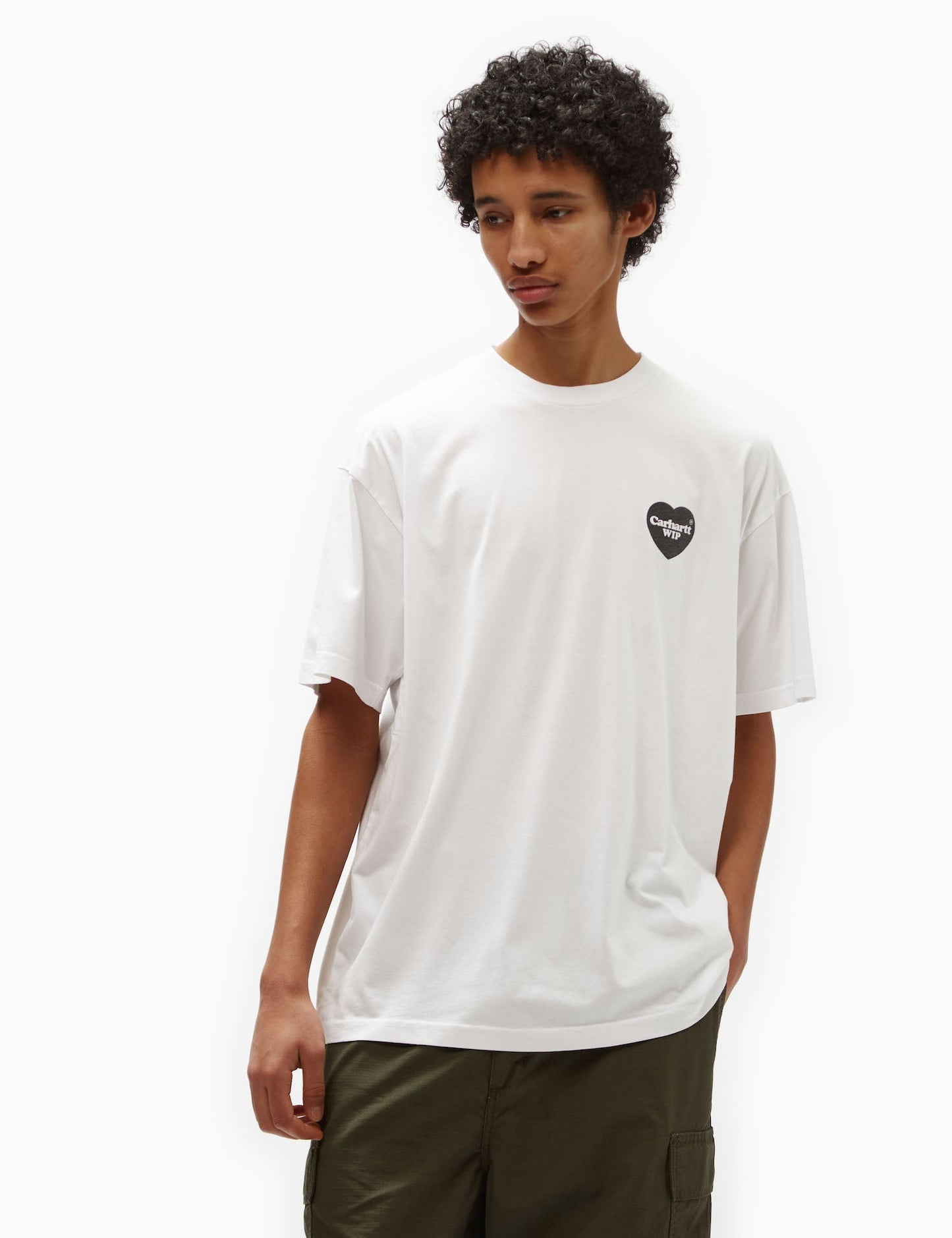 T-shirt bandana cœur (ample) - Blanc