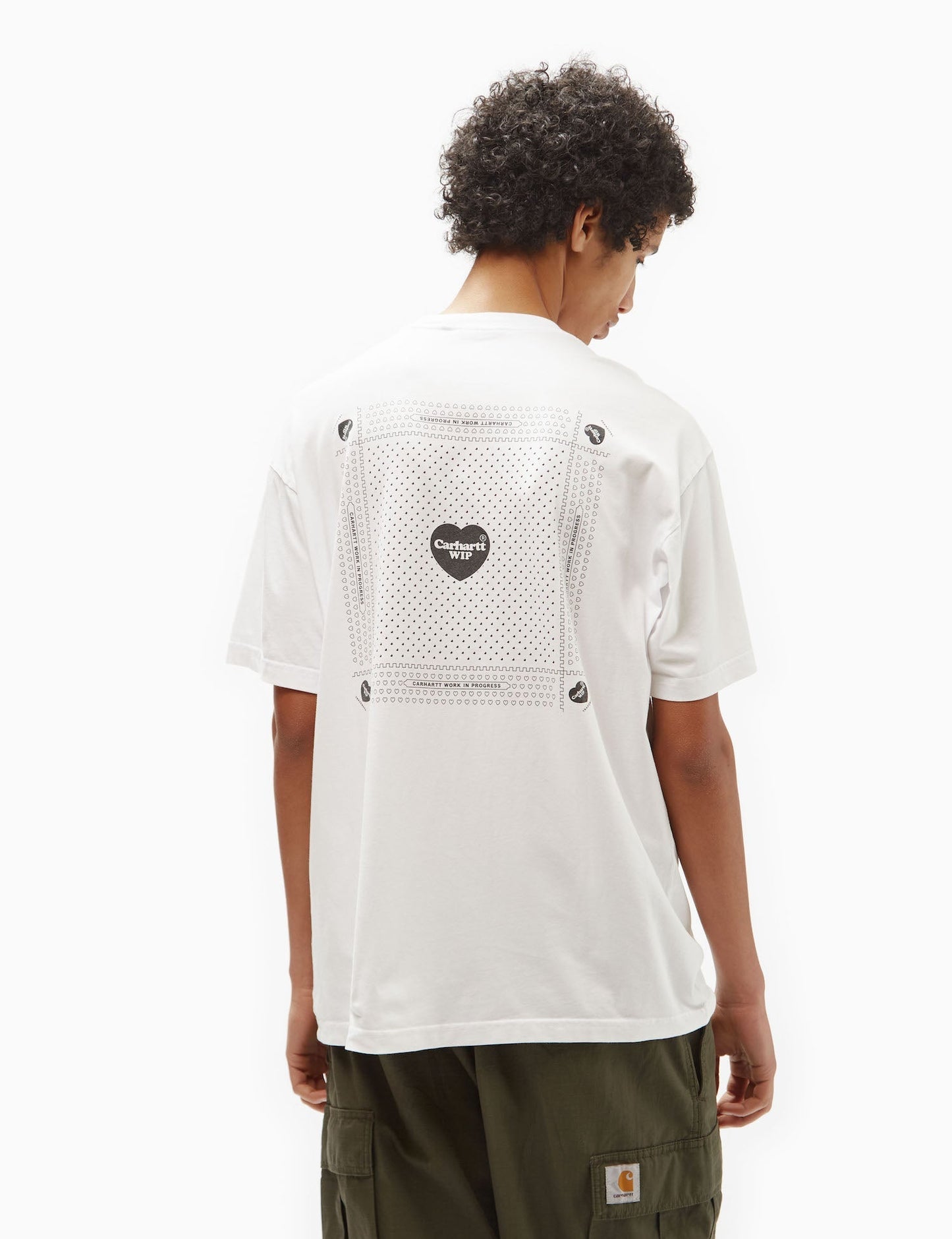 T-shirt bandana cœur (ample) - Blanc