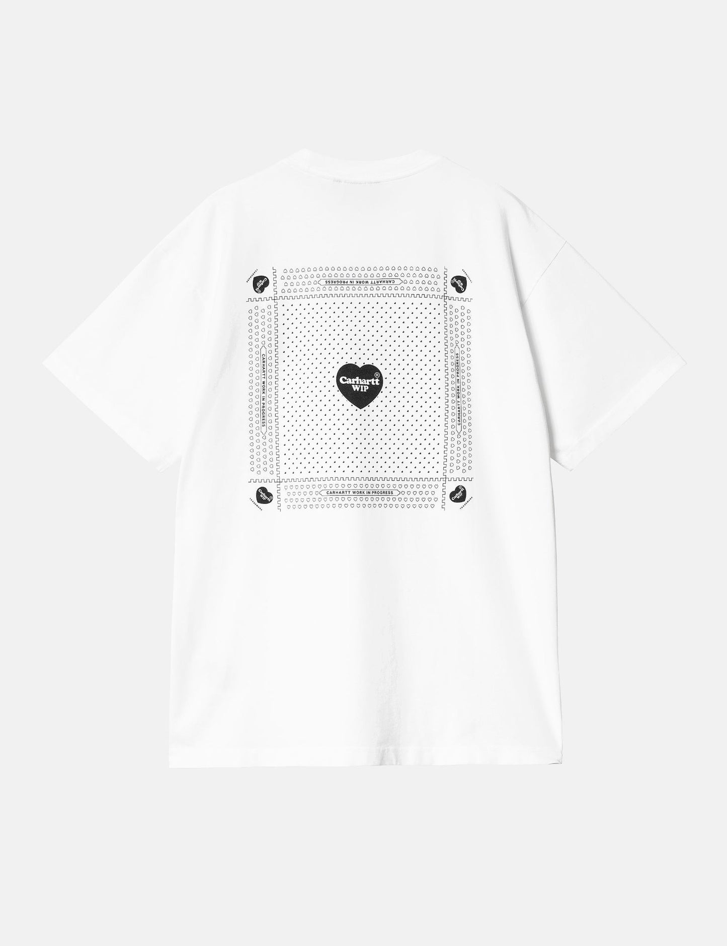 T-shirt bandana cœur (ample) - Blanc