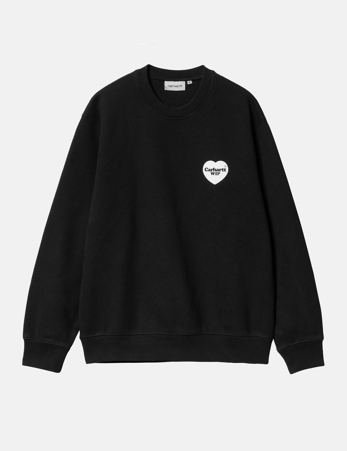 Sweatshirt mit Herz-Bandana-Print (leger geschnitten) – Schwarz