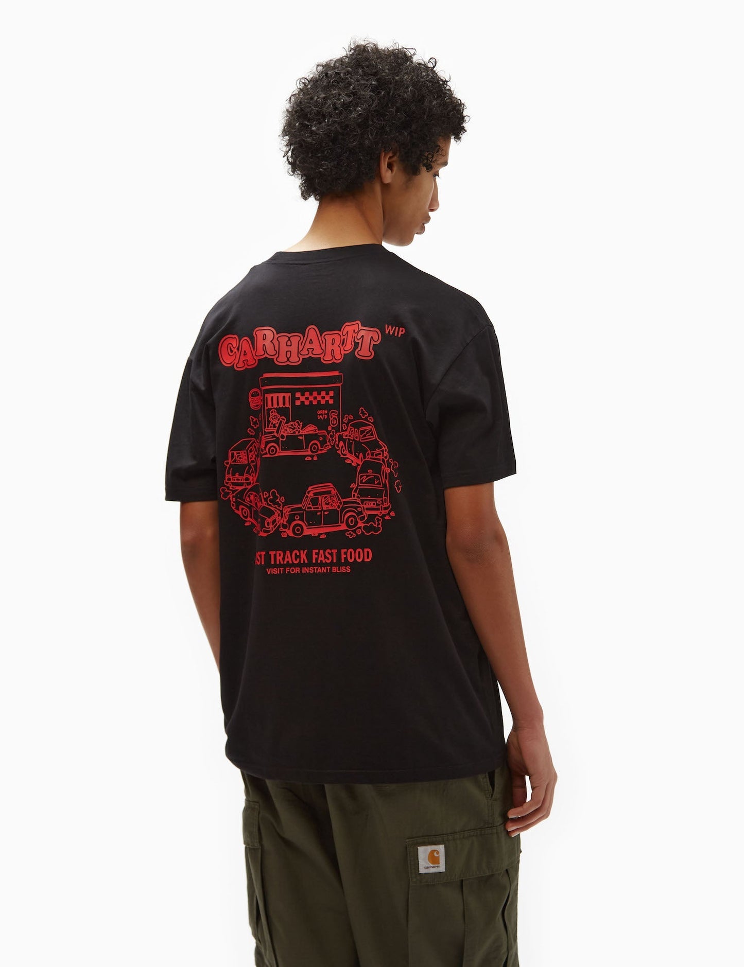 T-shirt Fast-food (ample) - Samba/Blanc
