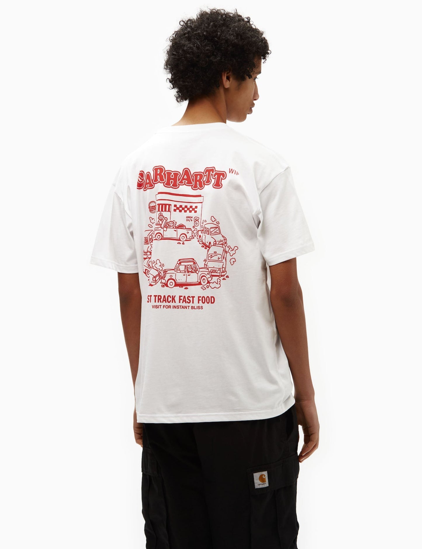 T-shirt Fast-food (ample) - Samba/Blanc