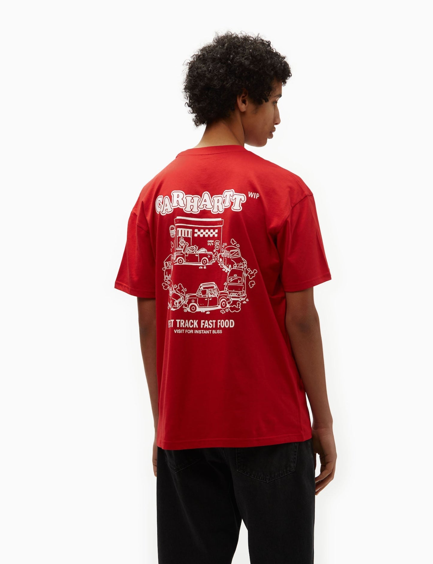T-shirt Fast-food (ample) - Samba/Blanc