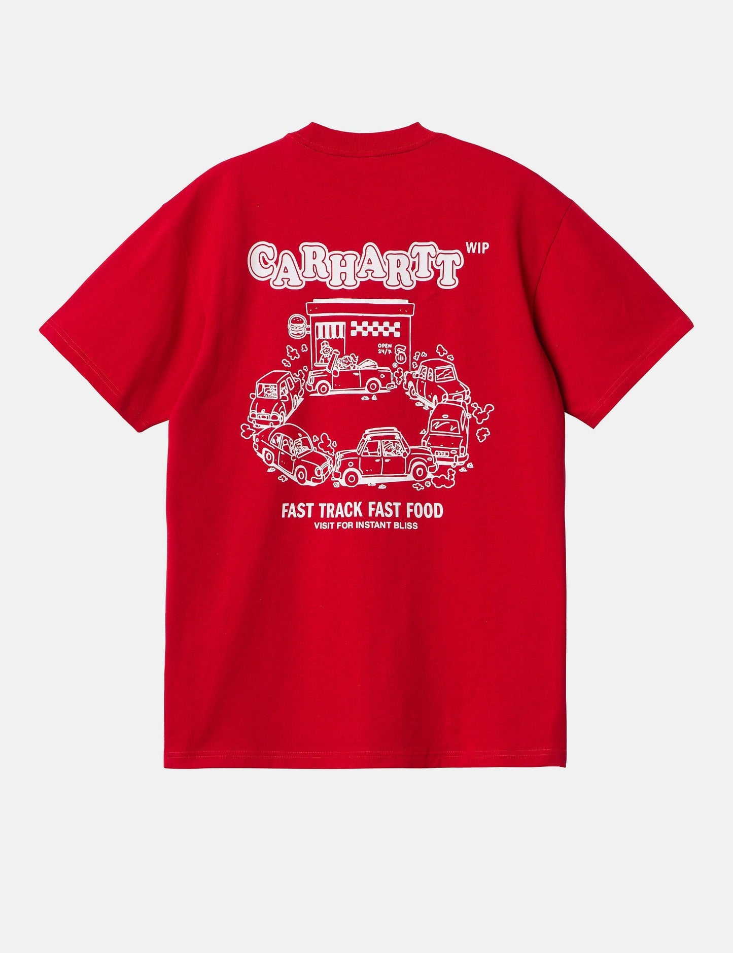T-shirt Fast-food (ample) - Samba/Blanc