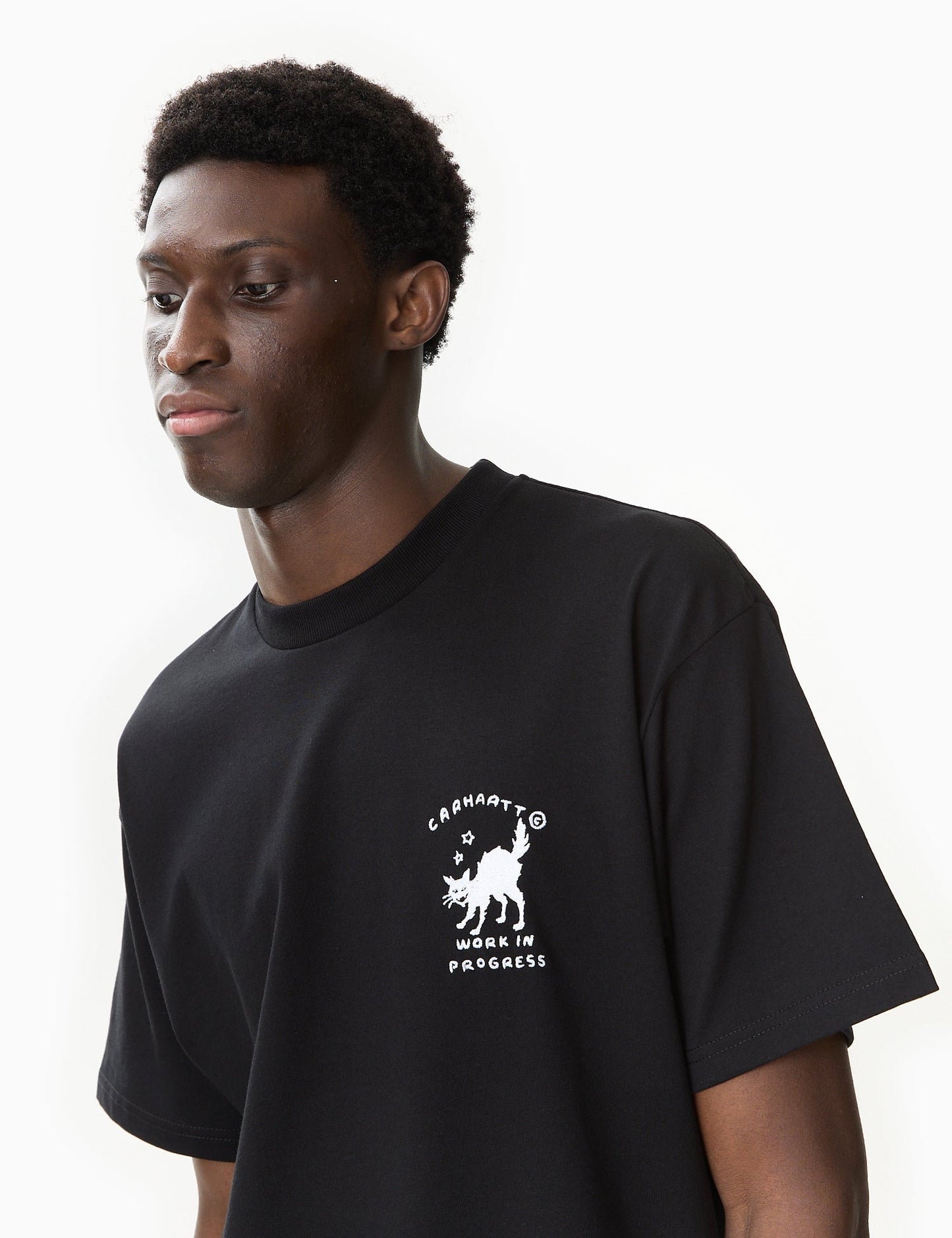 T-shirt Icônes (Ample) - Noir/Blanc