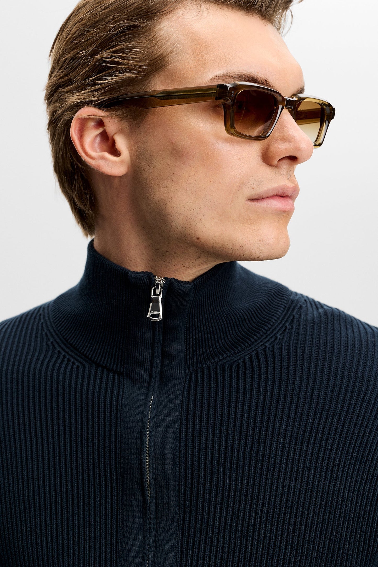 Alex Half Zip Knitted Sweater / Navy