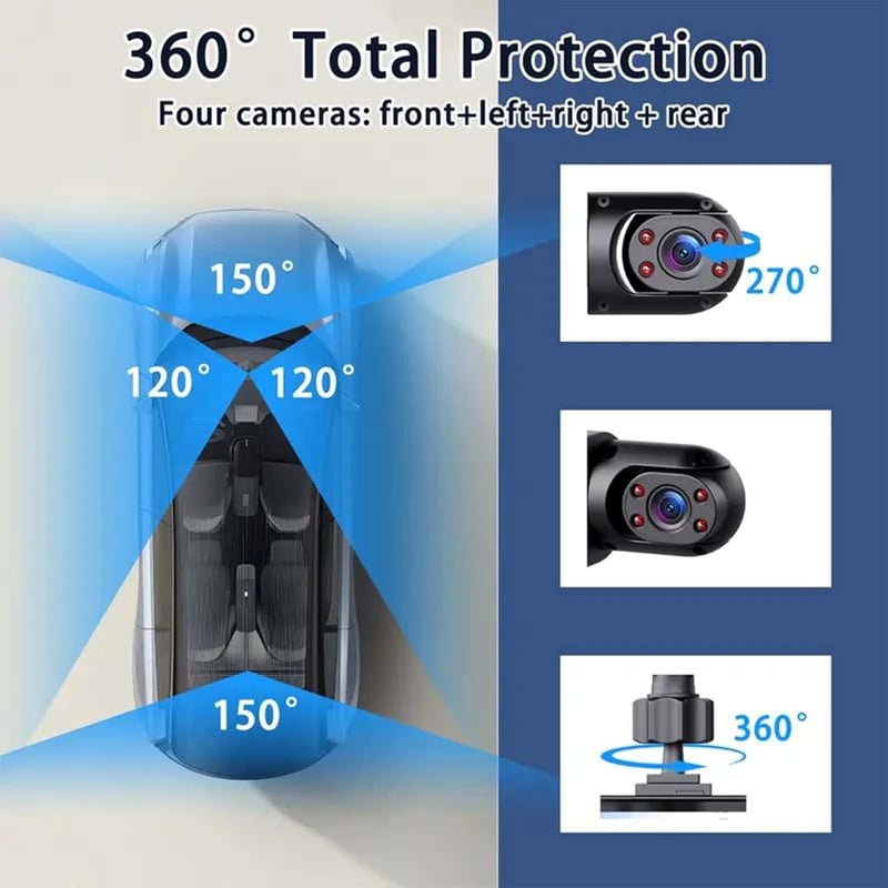🎁DERNIER JOUR 49% DE RÉDUCTION🔥Système de dashcam de voiture avec vision complète