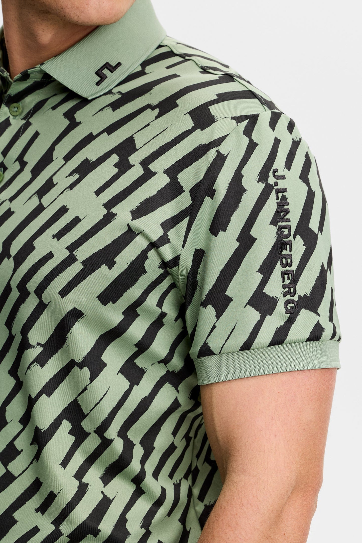 Tour Tech Print Polo / Oak Green M