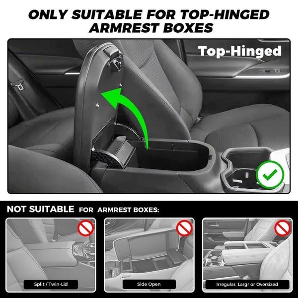 Tapis multifonctionnel en cuir PU pour accoudoir de voiture