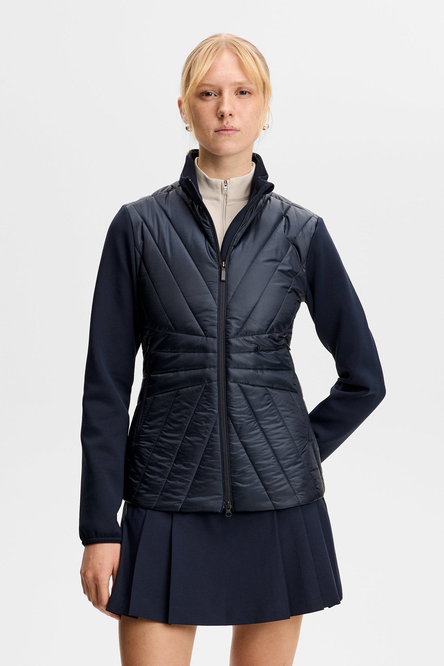 Holma Quilt Hybrid Jacket / Navy